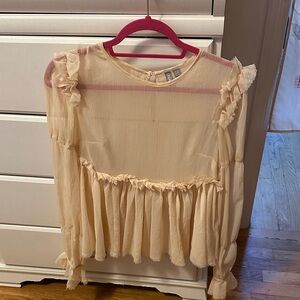 ASOS Cream Textured Blouse